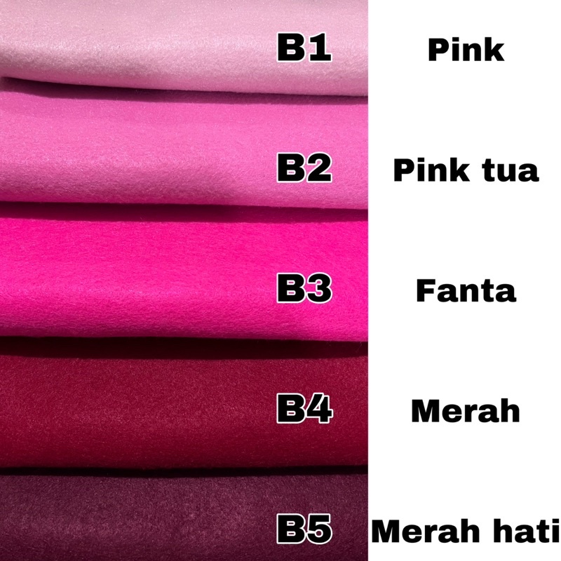 Kain flanel meteran 50 x 50cm felt setengah meter TERMURAH