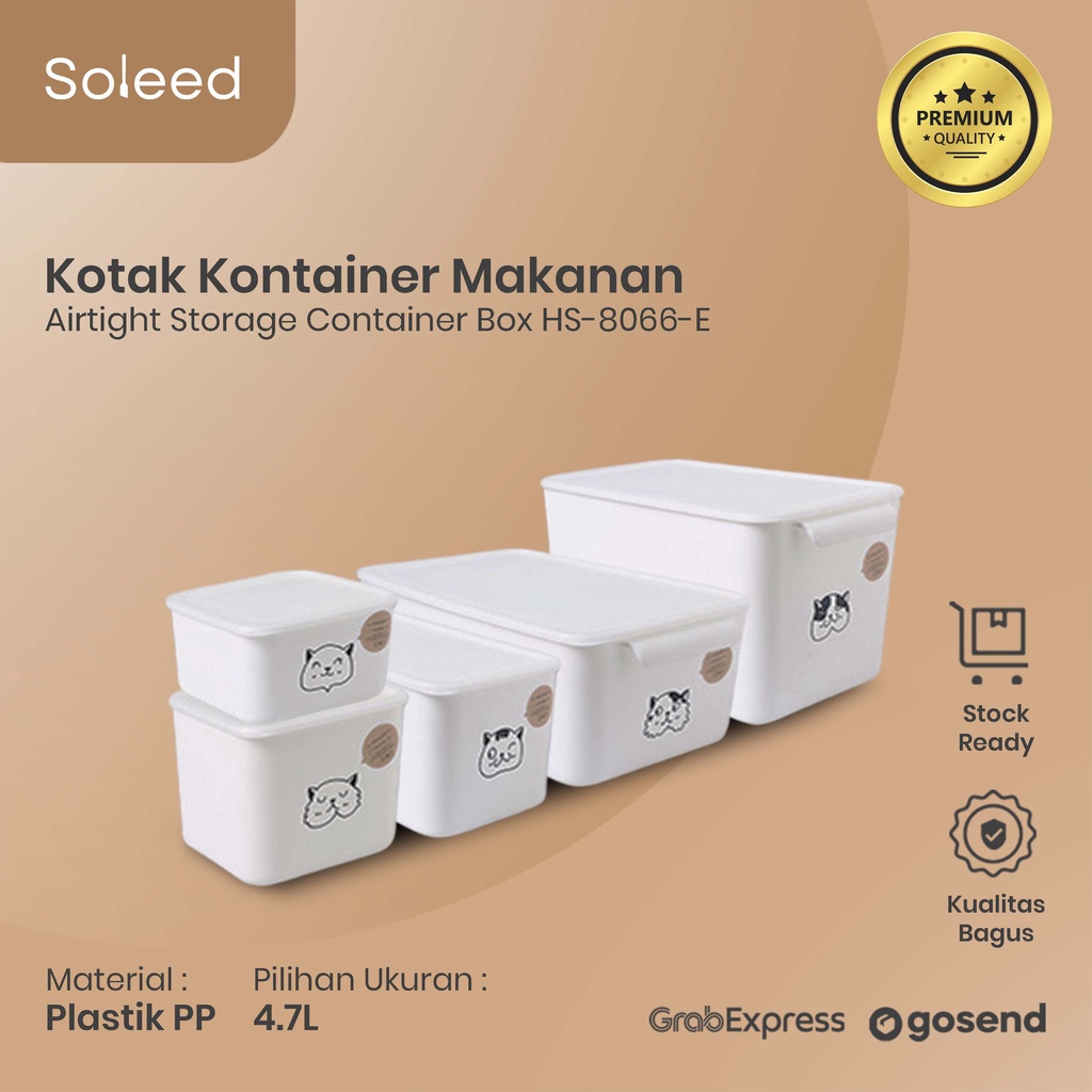 KOTAK KONTAINER MAKANAN AIRTIGHT STORAGE CONTAINER BOX HS-8066