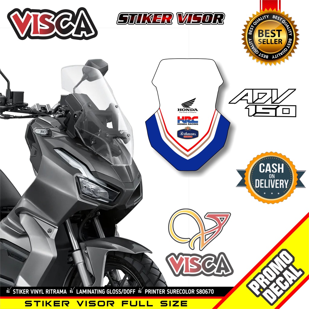 Stiker Visor Adv 150 Sticker Adv 150 Stiker Motor Adv 150 Stiker Visor Motor Honda Adv 150 HRC