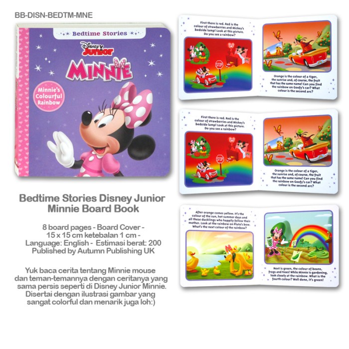 Promo Bedtime Stories Disney Junior Minnie Board Book Buku Dongeng Disney Terlaris