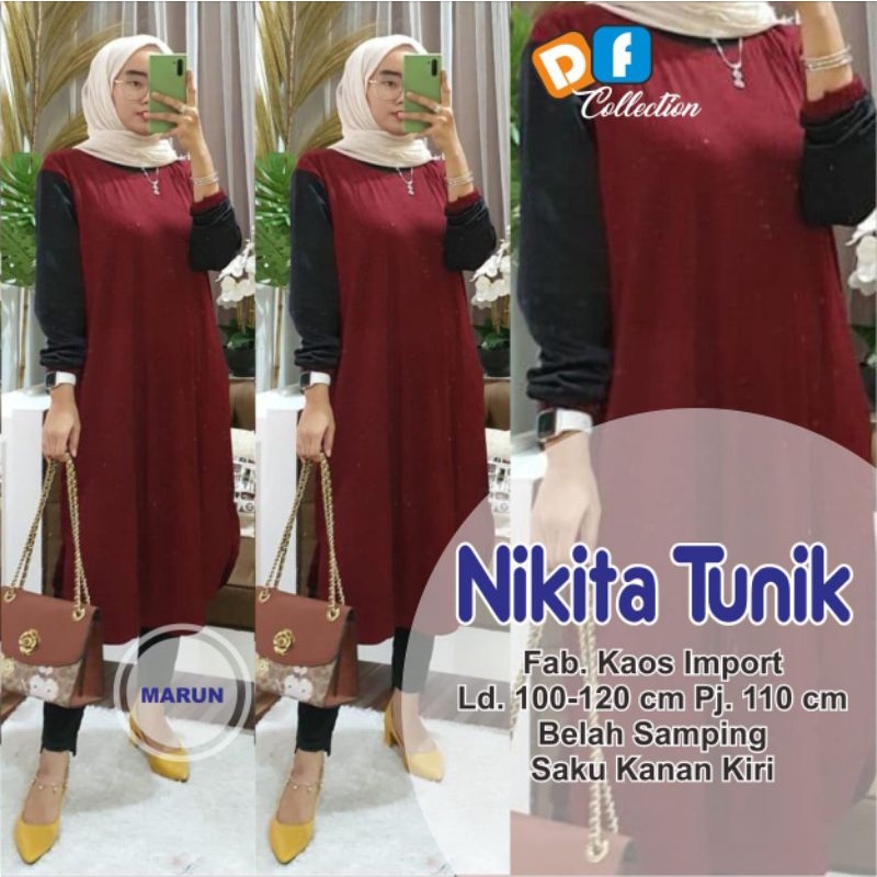 NIKITA TUNIK BY DF COLLECTION (100% REAL PICT ORI BERLABEL DF)
