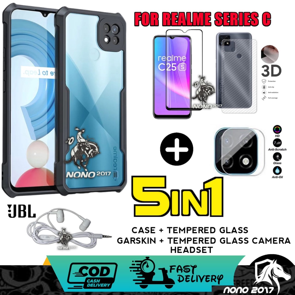 Promo 5IN1 Tempered Glass Blue Light Realme C20 C21 C11 2021 C21Y C25Y C25 C25S C11 C12 C15 C17 C3 T