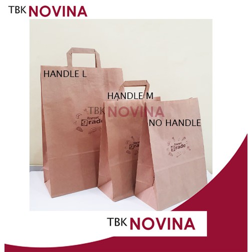 PAPER BAG COKLAT / TAS KANTONG KERTAS / GROCERY BAG PRINTING GRADE