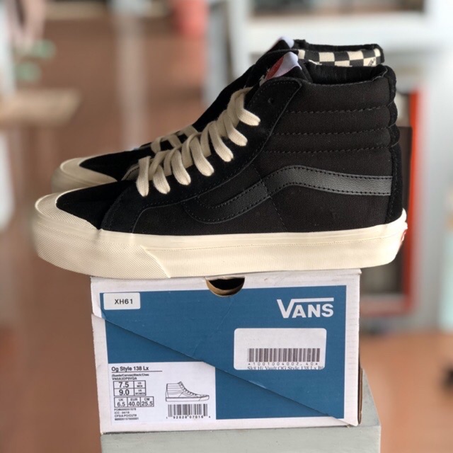 Sepatu sk8 hi vault og style 138 lx black original 100% waffle icc