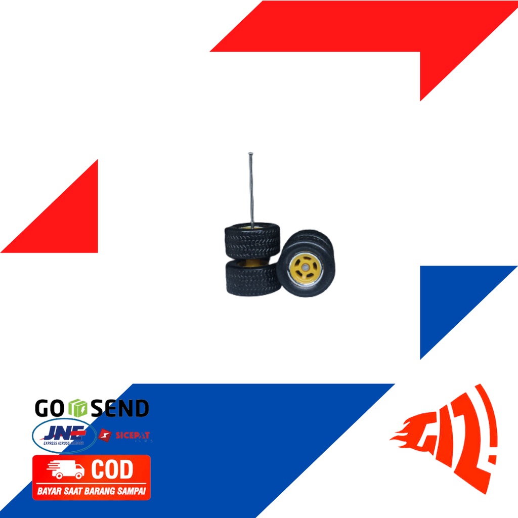 Ban Karet Hotwheels model Kaleng Spoke 5 Light Brown