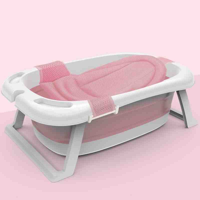 MOGYMOGY HL0254 Bak Mandi Bayi Lipat Dengan Alas Matras Bathtub Folding Baby Portable Foldable Silicone Tempat Renang Bath Tub Shower Mainan Anak Tebal Aman