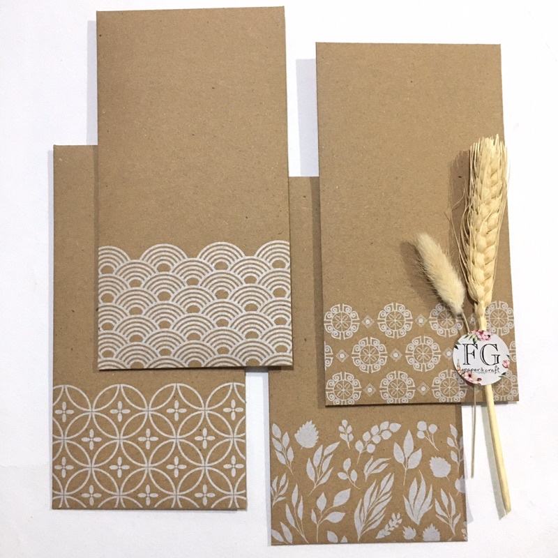 

Amplop Angpau Uang 5pcs Motif Rustic 9x17cm by fgpaper