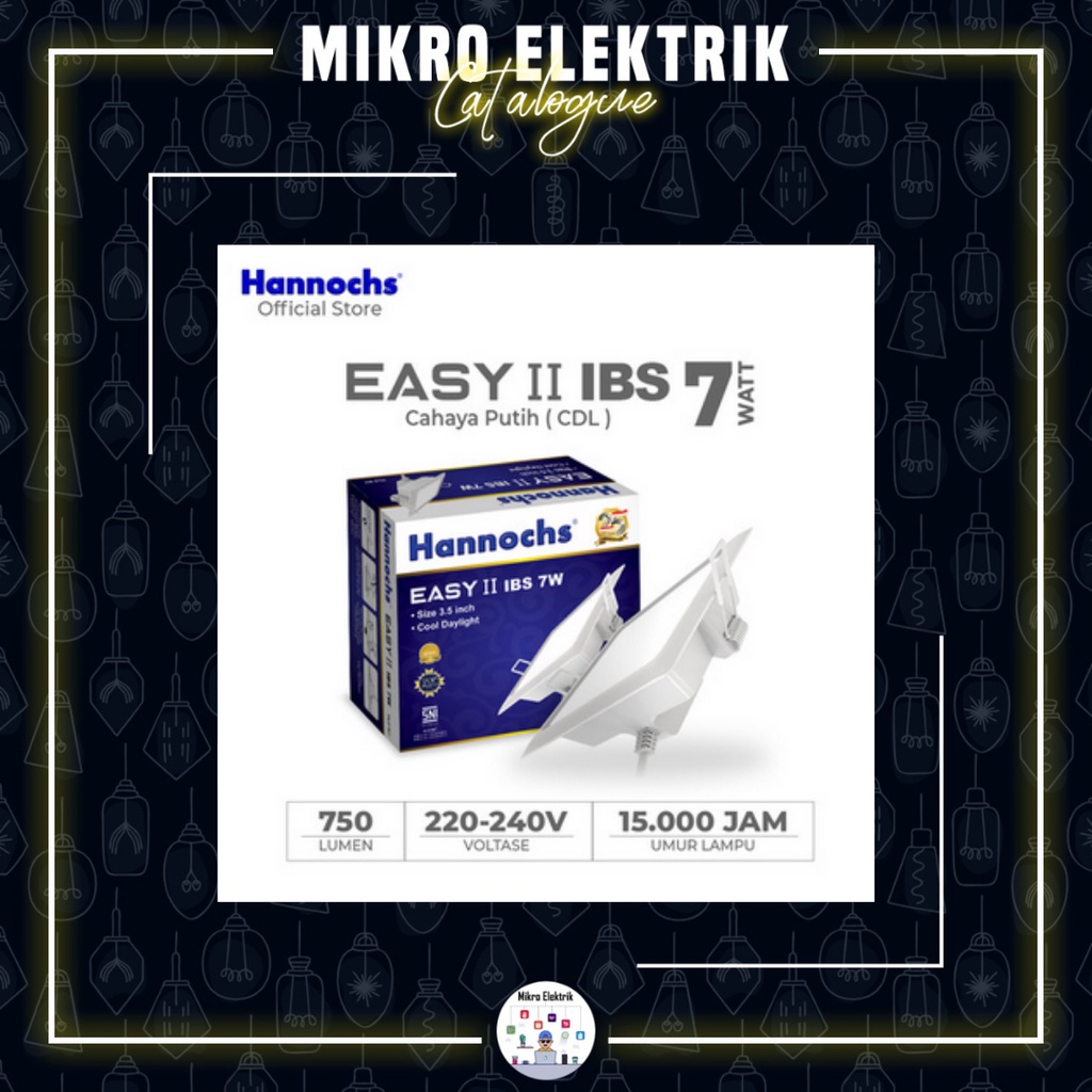 Hannochs Downlight LED EASY II 7W IBS Cahaya Putih