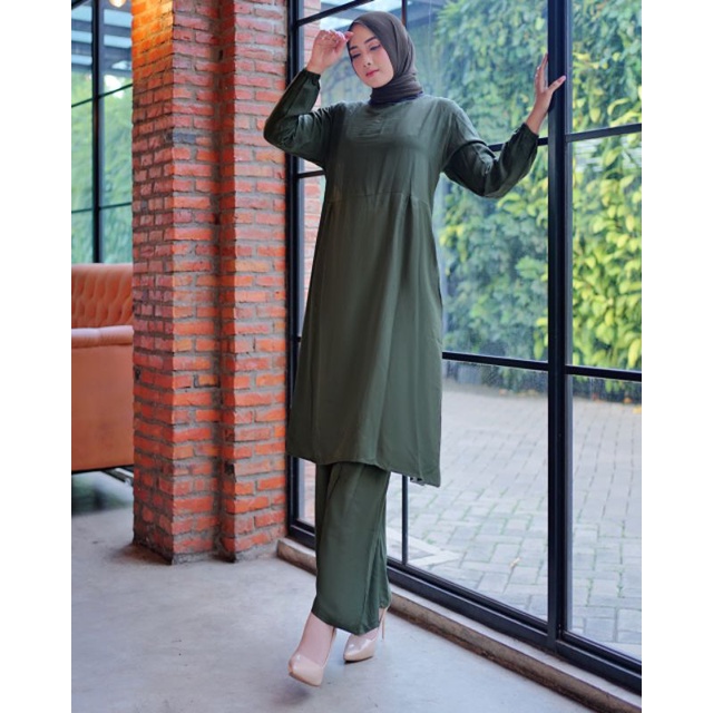 STELAN WANITA - setelan wanita - fashion muslim- baju wanita - tunik - atasan wanita - SOKA SET