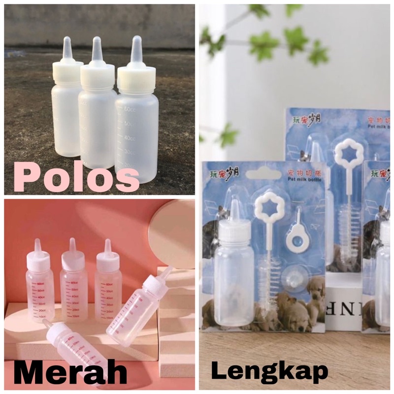 Botol Dot Minum Susu Hewan Kucing Anjing Musang 50 ml Cat Dog Kitten Bayi Babycat Anak