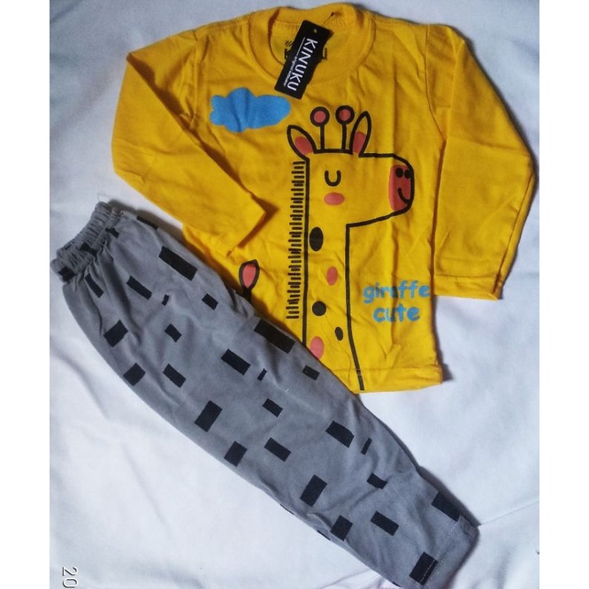 setelan tangan panjang kinuku atau piyama anak kinuku