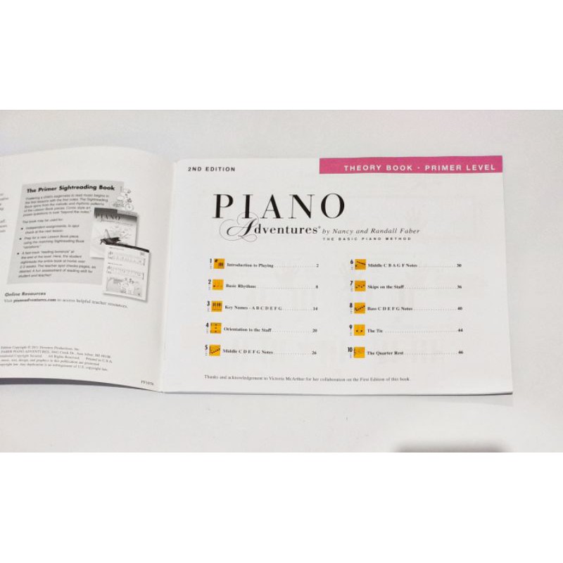 Piano Adventures Primer Level THEORY Book Buku piano anak import