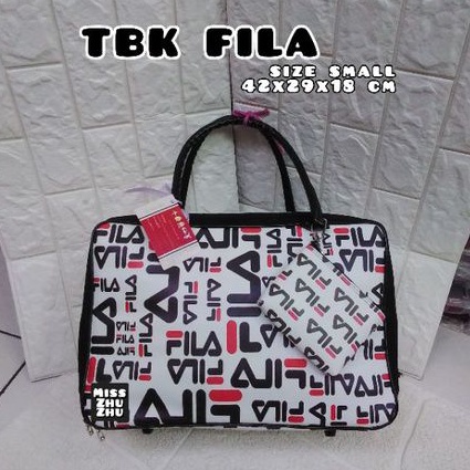 Travel Bag Koper TBK kecil @ Miss Zhu Zhu _ motif Fila _ tas traveling / pakaian / kosmetik MUA