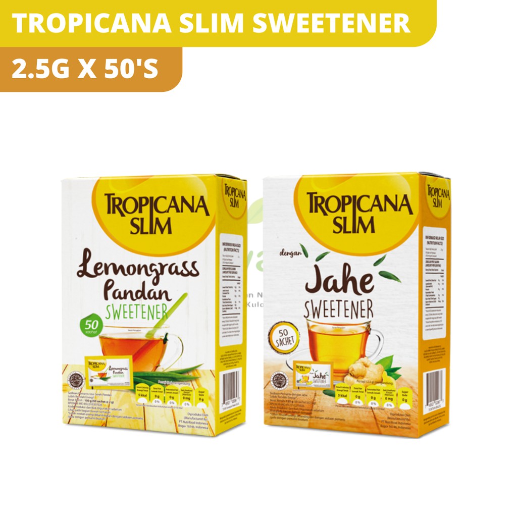 

TROPICANA SLIM SWEETENER PANDAN/ JAHE 50 SACHET