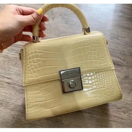 Tas Import Wanita Mini ck Croco hand bag Structured Bag chale n keit #67852