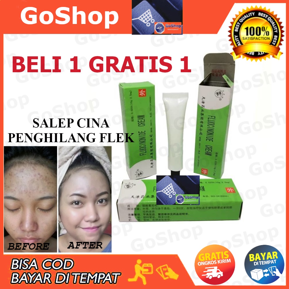 BELI 1 GRATIS 1 GoShop Salep Cina Ampuh Penghilang Flek Hitam Membandel Di Wajah Ampuh Permanen