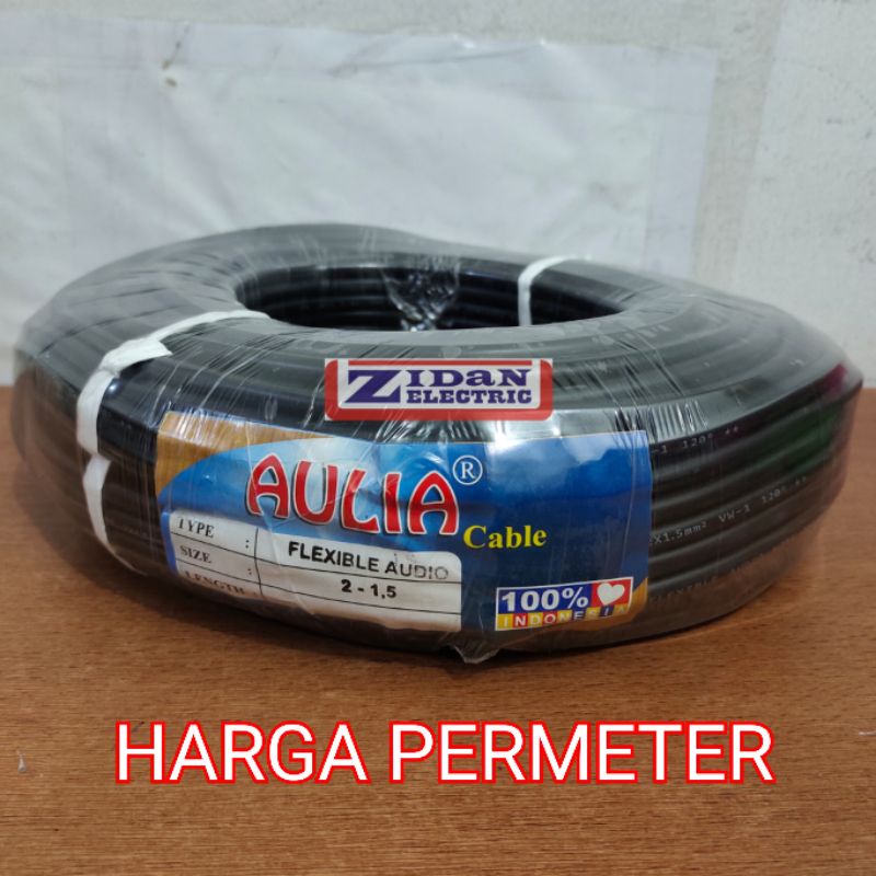 Kabel Listrik NYM HYO 2x0,75 2x1,5 2x2,5 Hitam Serabut Harga Permeter Aulia