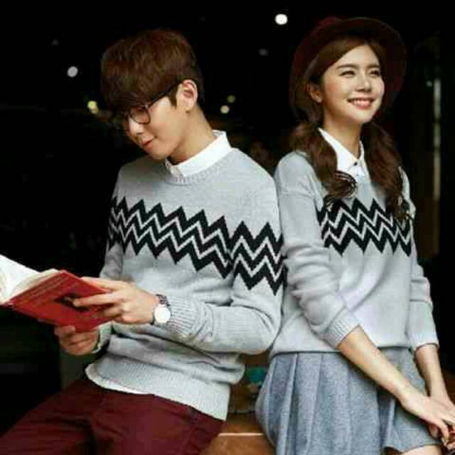 Baju couple fashion pasangan muda-mudi pakaian pasangan fashion baju Valentine pasangan