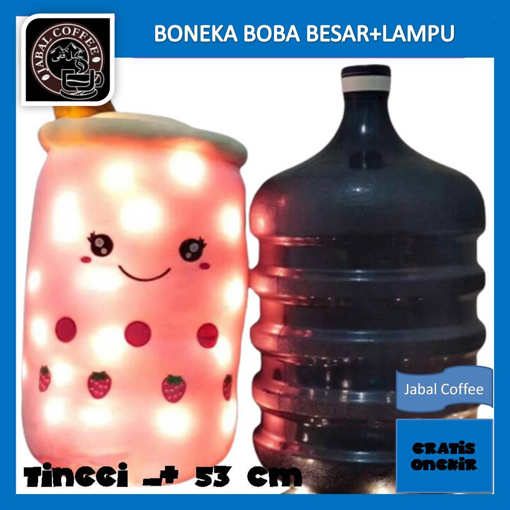 Boneka Boba Lampu LED Ukuran Jumbo Size Galon AQUA Besar Berat 600 Gram 03