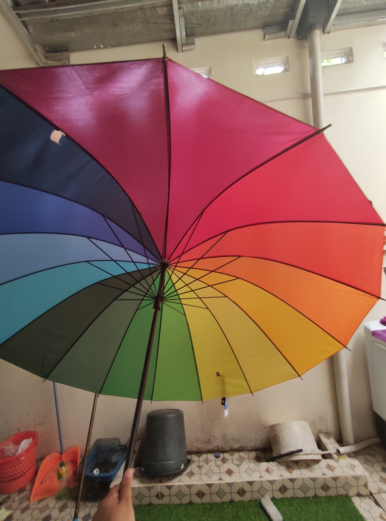 Payung Golf Pelangi Rainbow Uv 16jari Jumbo