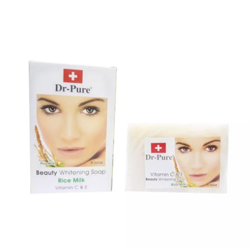 DR PURE RICE MILK BEAUTY WHITENING SOAP BPOM-SABUN BERAS DR PURE-80ml