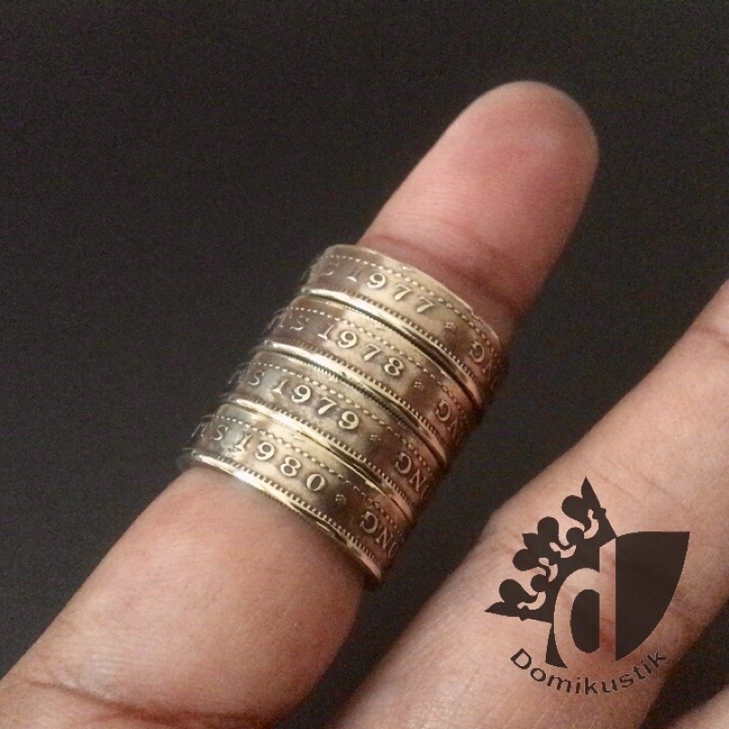 Cincin Koin 50 Cent / Fifty Cent Hong Kong Tahun 1977-1980
