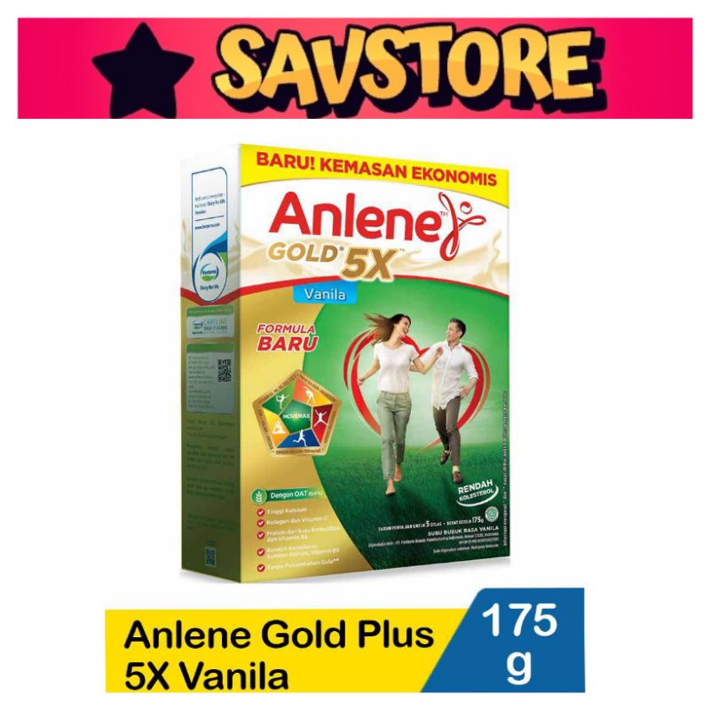

Anlene Gold 5x Coklat, Vanilla 175g