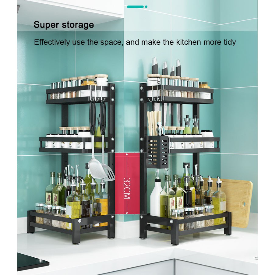 Rak Bumbu Dapur Stainless Steel Rak Bumbu Rak Dapur Serbaguna Rak Botol Bumbu