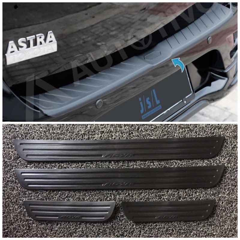 NEW AGYA AYLA 2017 2018 2020 2021 TRD PAKET SILLPLATE SAMPING BELAKANG SILL PLATE PIJAKAN PINTU BAGA