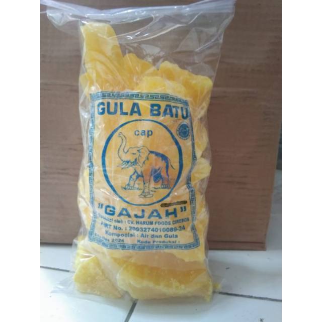 

Gula Batu Kuning Cap Gajah Khas Cirebon Kemasan 1 Kg