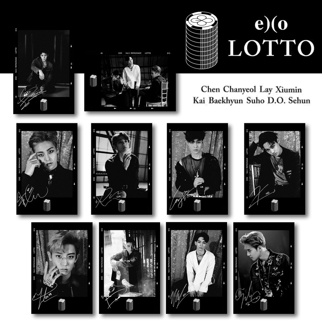 Polaroid KPOP EXO Lotto TTD All Member Shopee Indonesia