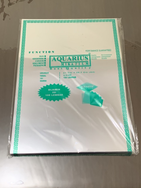 

RB Plastik Mika Jilid Aquarius tebal 0.10 mm A4