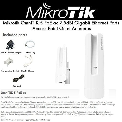 MIKROTIK OmniTIK 5 AC PoE - RB OmniTik PG-5HacD (RBOmniTikPG-5HacD)