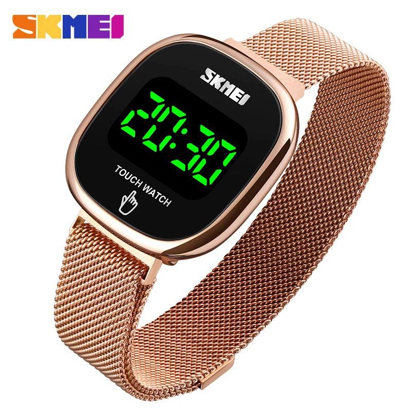 SKMEI 1589 Jam Tangan Wanita Digital Layar Sentuh Tali Stainless WATCHKITE WKOS