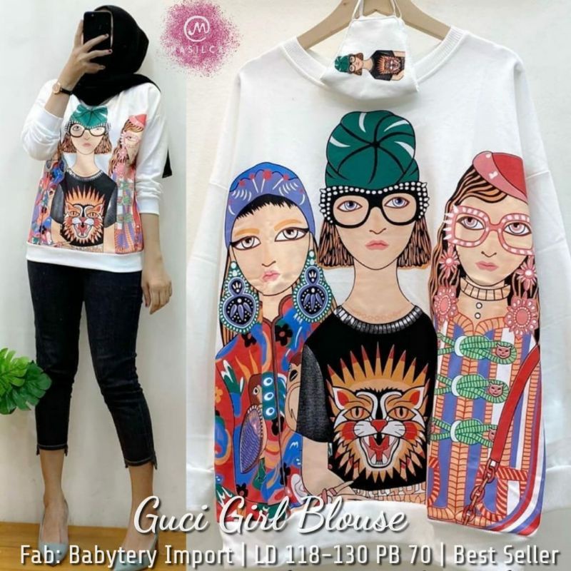 Blouse Wanita Kekinian / Blouse Wanita Casual Terbaru Kekinian / Girl Top Blouse By Masilca-1