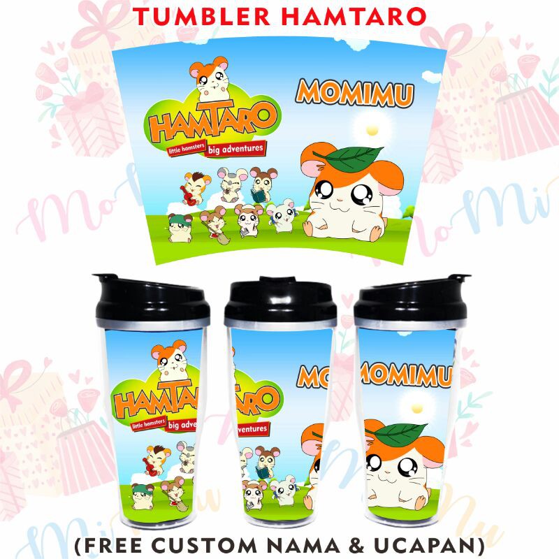 

Tumbler Souvenir/Kado/Merchandise Custom Nama Karakter Hamtaro