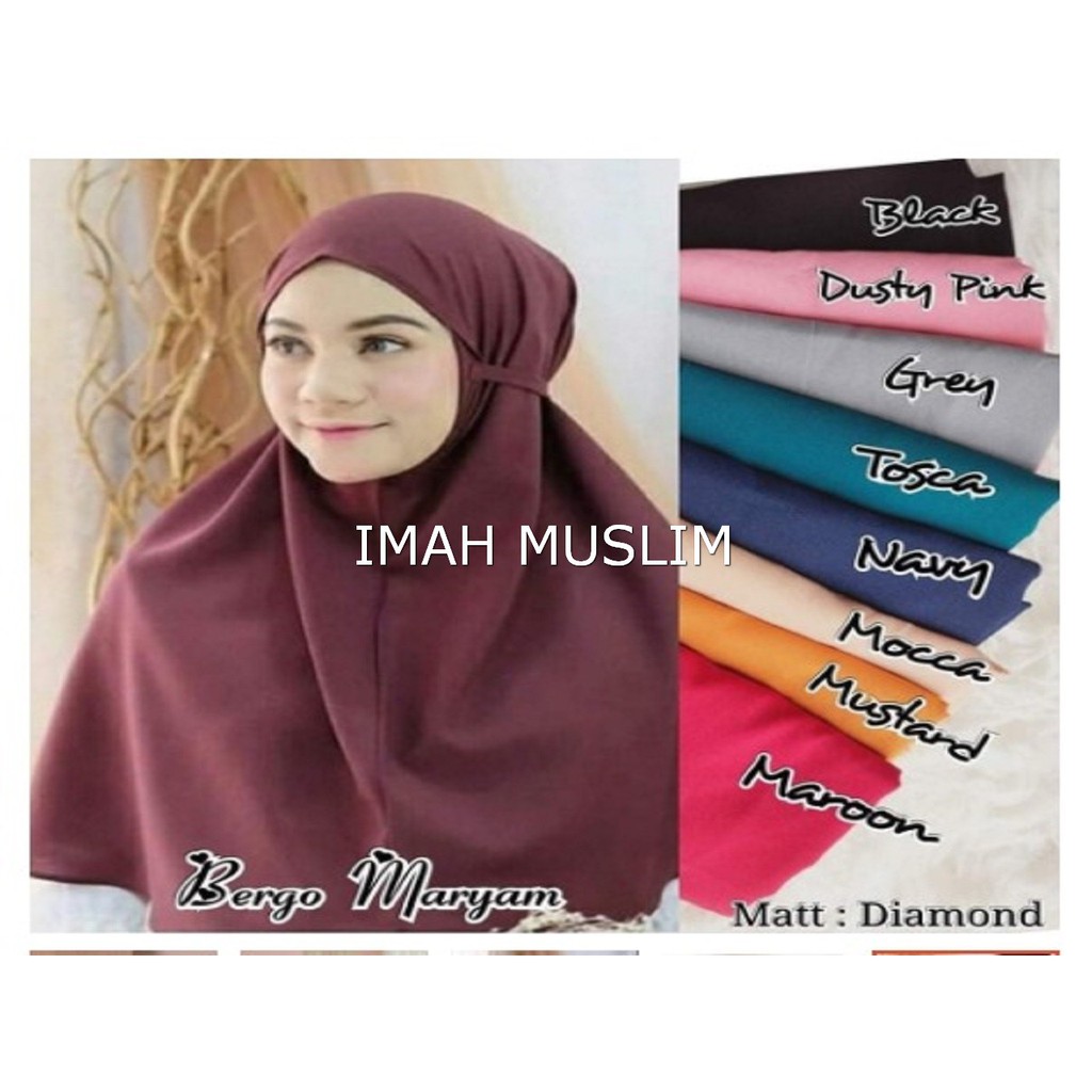 BERGO MARYAM PREMIUM / HIJAB PREMIUM / HIJAB INSTANT