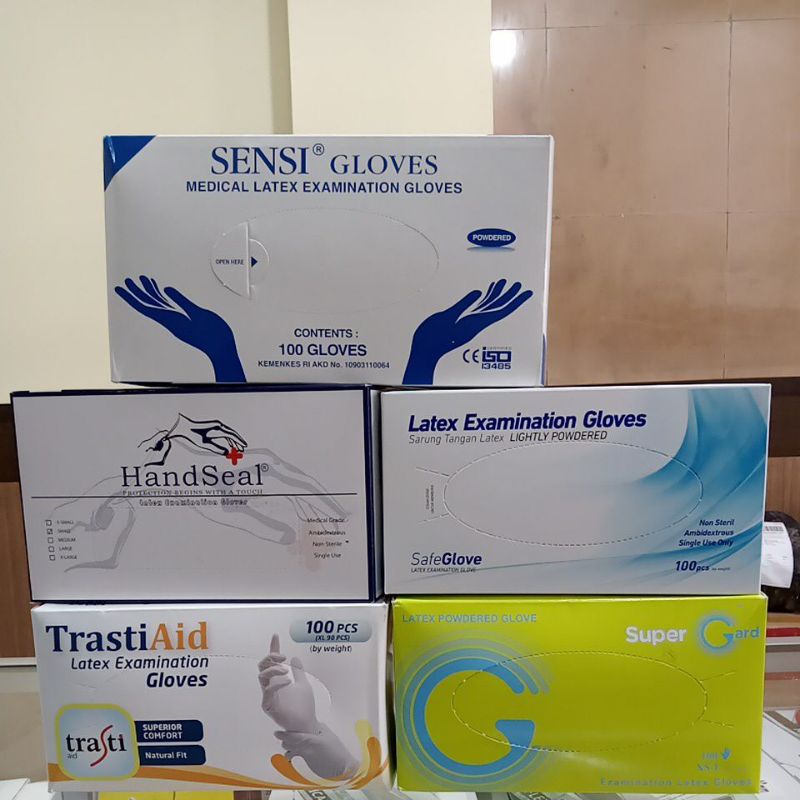 Sarung Tangan Latex Safe Glove POWDERED