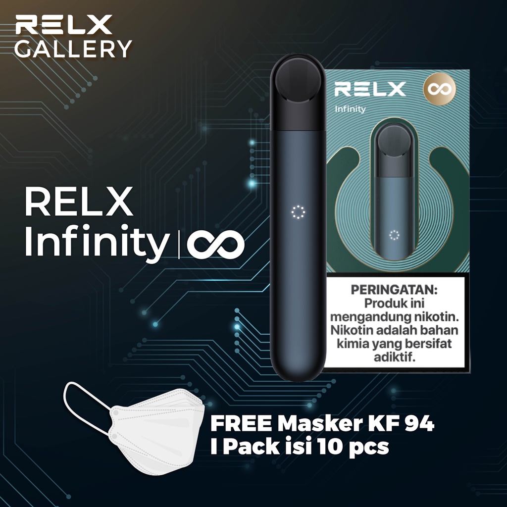 Jual Relx Infinity Black Device (Bonus Masker) Shopee Indonesia