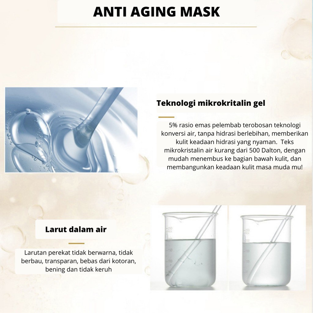 Masker Muka Organik Gel Perawatan Wajah Wanita Anti Aging Anti Keriput