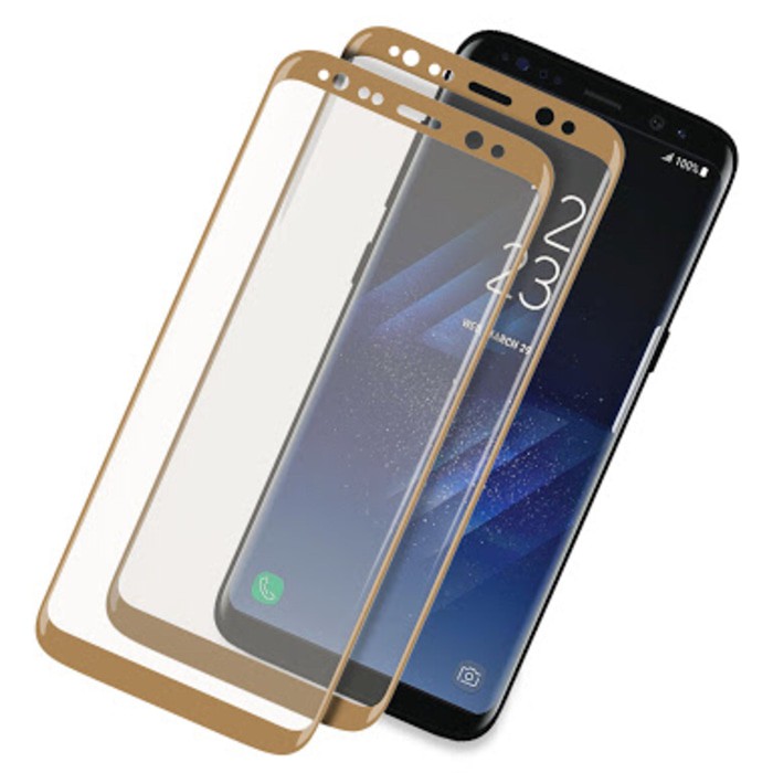 Tempered Glass Samsung Galaxy S8 Edge Full Cover Screen Protector GOLD