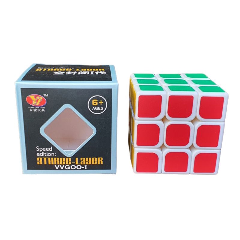 Mainan Kubus Puzzle Rubik 3x3 Base Putih