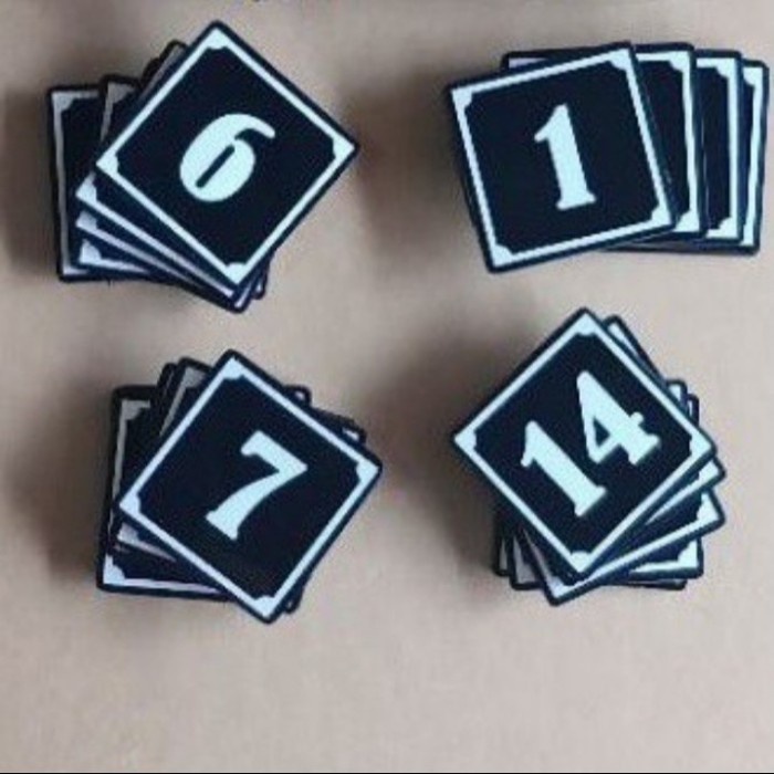 

Akrilik No Loker Tempel sticker ukuran 4x6 Cm