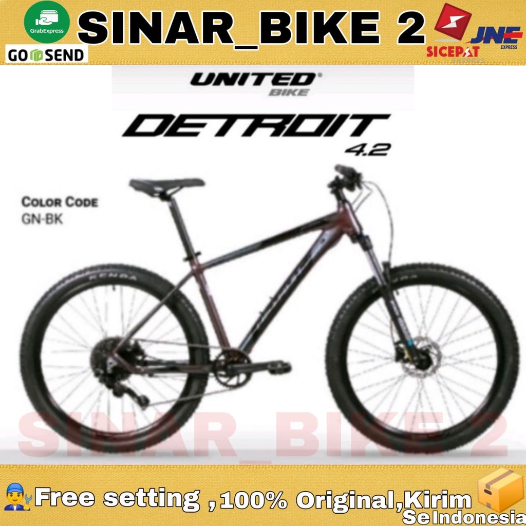 Sepeda Gunung 27,5 Inch MTB UNITED DETROIT 4.2 Alloy 10 Speed Hidrolik