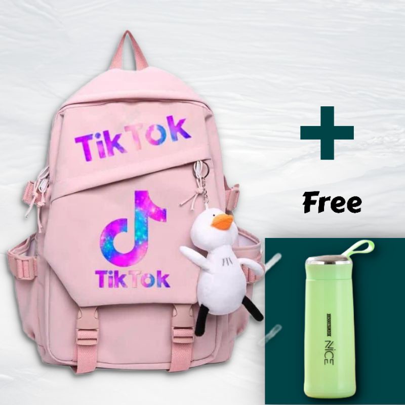 TIKTOK TAS RANSEL ANAK PERMPUAN TIKTOK TAS SEKOLAH ANAK TK SD SMP SMA COWOK TAS NGAJI LES MURAH