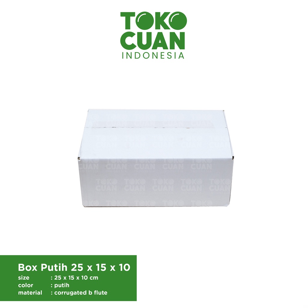 

Box Kardus Karton Packing Polos Putih Tebal Murah (25x15x10 cm)