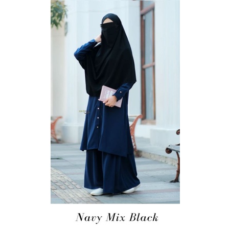 ZAUHARA TUNIK SAHLA Set Rok atau Khimar Standar Jumbo French Khimar Busui  Wudhu Friendly by Zauhara