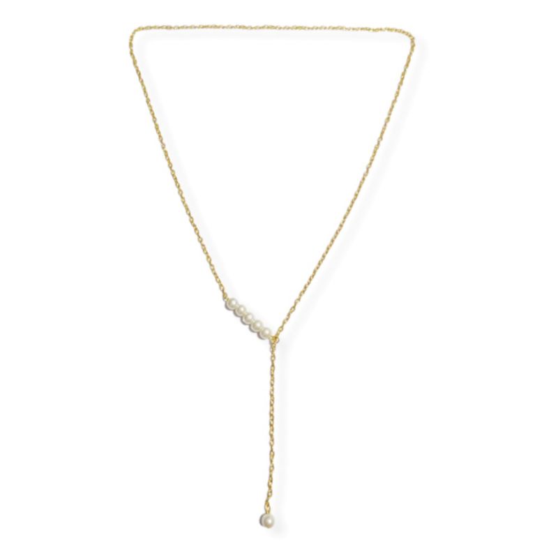 Arabella Korean Pearl Necklace Kalung Mutiara Tarik Ulur Rantai Korea