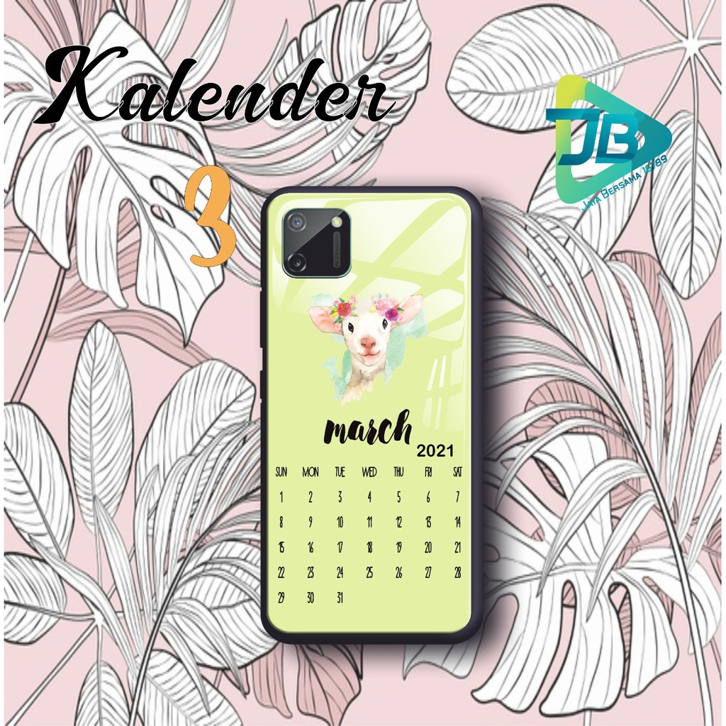 SOFTCASE BACK CASE GLASS KACA KALENDER OPPO A1K A3S A5S A7 A12 A11K A5 A9 A11X A15 A31 JB3002