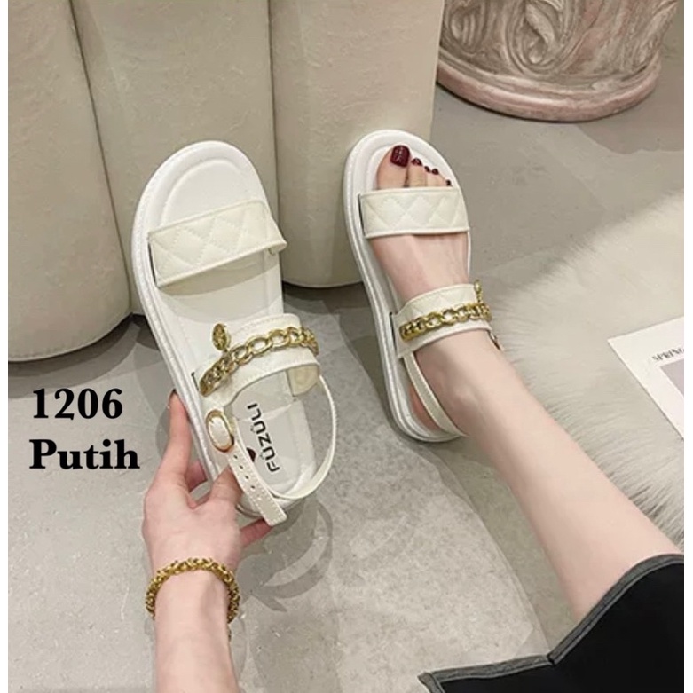 SANDAL WANITA SLIP ON TALI FASHION KOREA SHOES 1206